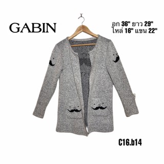 GABIN Knit sweater เสื้อสเวตเตอร์ของแท้ อก 36 ยาว 29 C16.b14