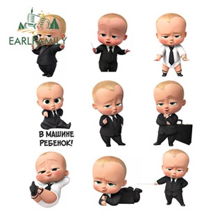 Earlfamily สติกเกอร์ไวนิล ลายกราฟฟิตี้ Boss Baby JDM กันน้ํา 13 ซม. สําหรับตกแต่งรถยนต์