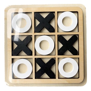 เกมกระดานไม้ Tic-Tac-Toe X O Blocks ของเล่นสําหรับเด็ก และผู้ใหญ่