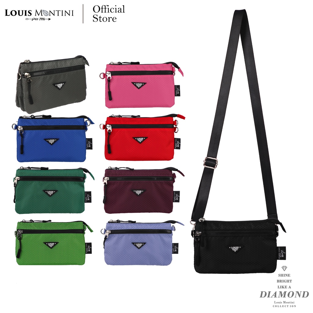 Louis Montini ( Nylon Bag ) กระเป๋าสะพายข้าง ผู้หญิง ใบเล็ก Crossbody bag รุ่น BMG06