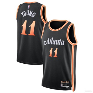 เสื้อกีฬาบาสเก็ตบอล ลายทีม NBA Jersey Atlanta Hawks Young Estar 22-23 พลัสไซซ์ สําหรับผู้ชาย และผู้หญิง