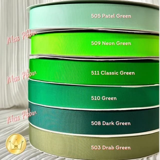 Missribbinริบบิ้นกรอสเกรน (สี1/2) เนื้อหนา คุณภาพดี 10มม ม้วน50หลา