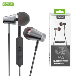 GOLF  รุ่น M6 หูฟัง เสียงดังฟังชัดๆเบสหนัก ความยาวหูฟัง 1 ม. AUX 3.5 mm.