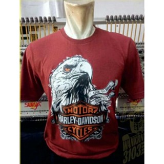 เสื้อยืด พิมพ์ลาย Harley Davidson Eagle Live to Ride - Ride to Live - Baju Bikers - Apparel Original