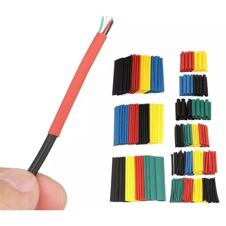ท่อหด 164 ชิ้น Heat Shrink Tubing Insulated Shrinkable Tube Wire Cable Sleeve Kit