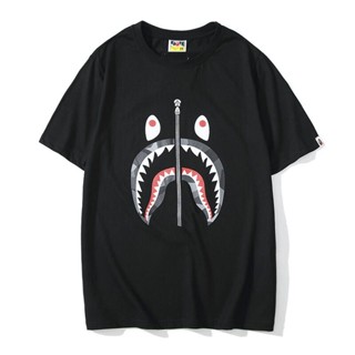 Bapeเสื้อยืดแขนสั้นเว็บไซต์Aape Classic Shark เสื้อยืดTEE