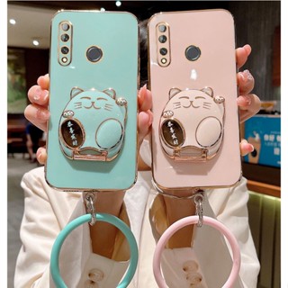 เคส Huawei Y9 Prime 2019 / Y9s / Y6P / Y7A / Y9 2019 / P30 Lite แฟชั่น แมว ตัวยึด เคสโทรศัพท์ กันกระแทก