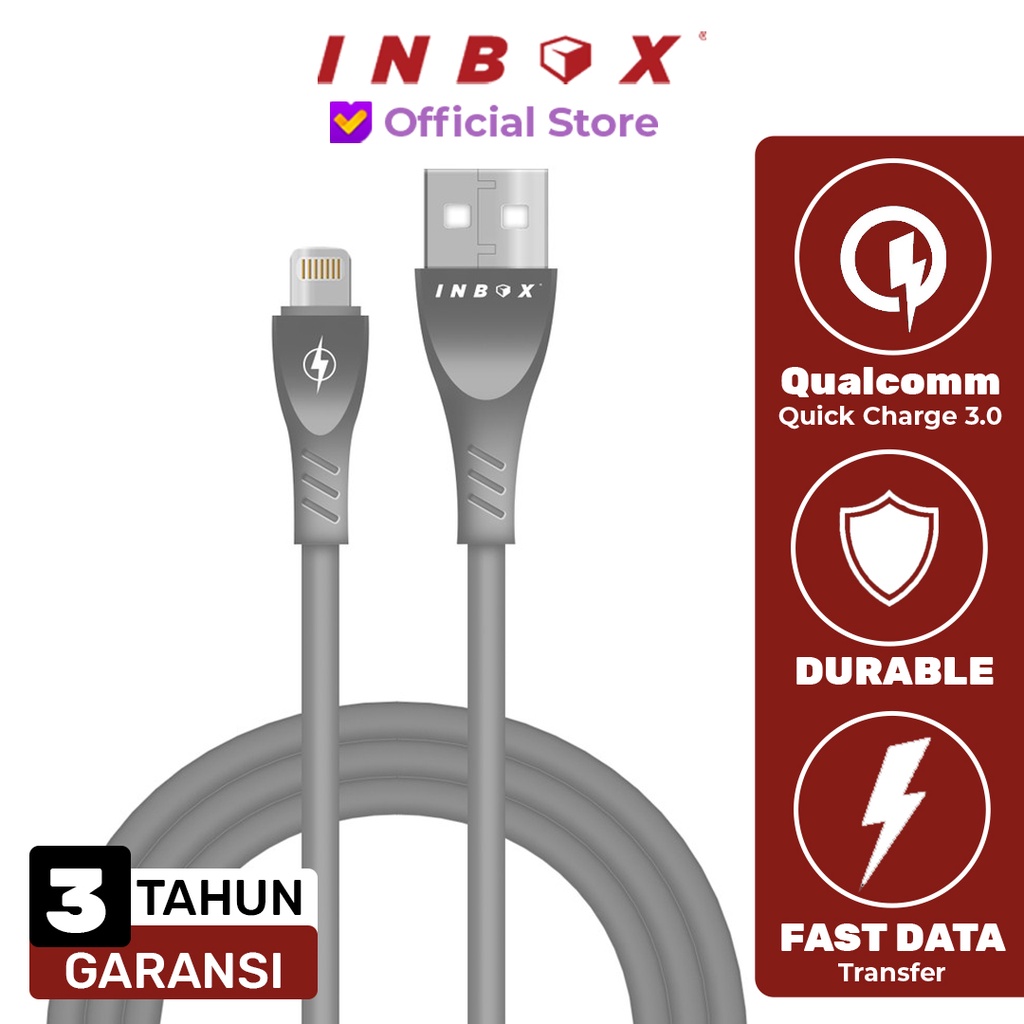 INBOX SUCCESS Iphone Lightning Cable 2.4A TURBO Quick Charge 3.0 Lightning Cable Data