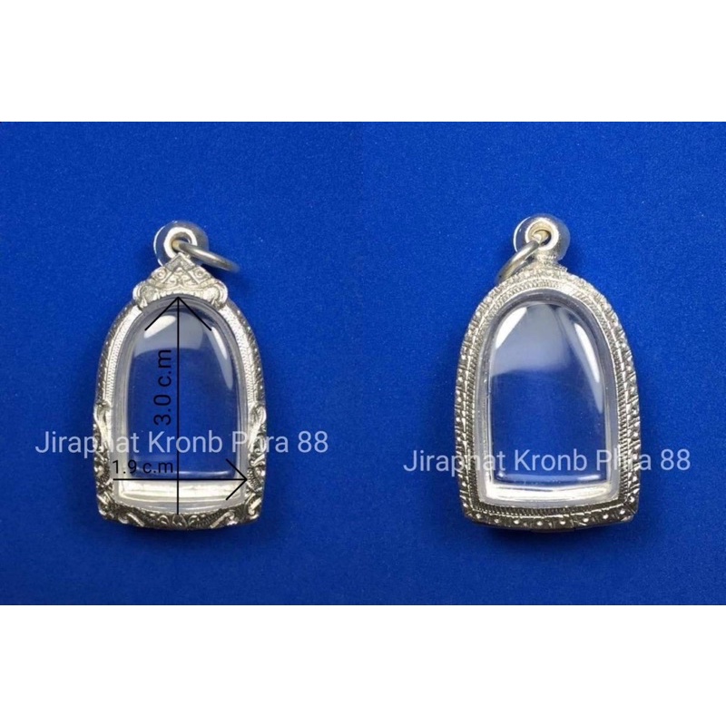 กรอบพระเงิน ตลับพระเงิน ใส่พระคง หลวงปู่ทวดพิมพ์พระรอด หรือพระขนาดใกล้เคียง - รูปที่ 2