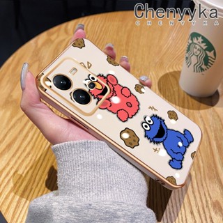 เคสโทรศัพท์มือถือ ป้องกันเลนส์กล้อง กันกระแทก ลายตุ๊กตา Sesame Street หรูหรา แบบเรียบง่าย สําหรับ vivo V25 5G V25 Pro 5G