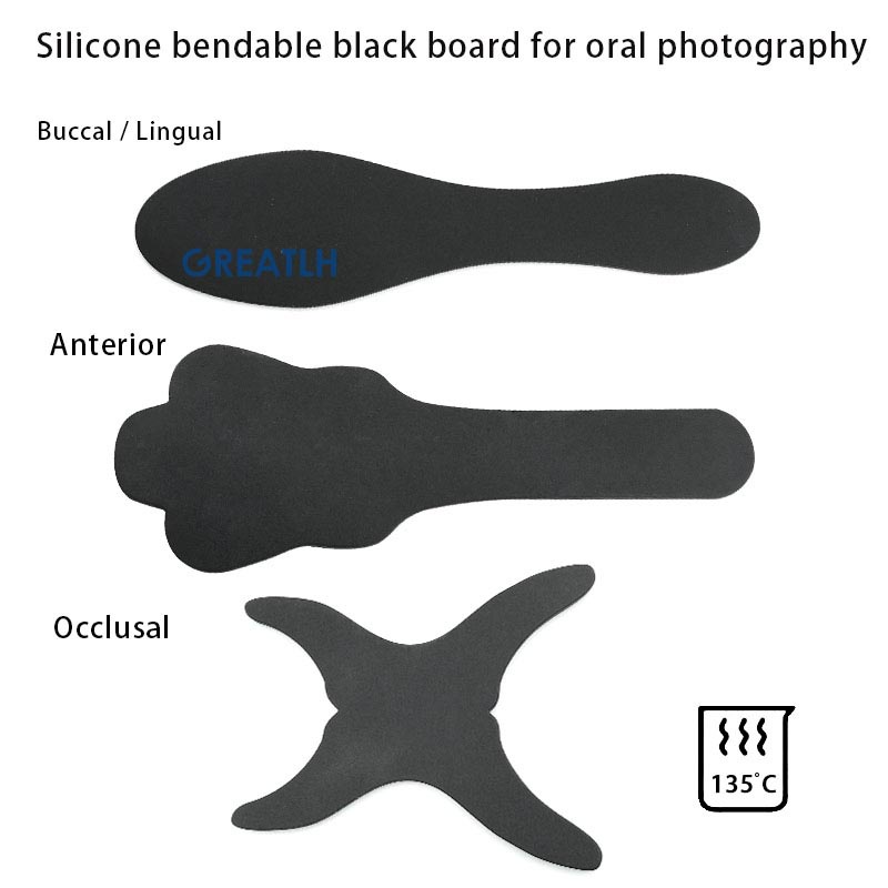 Durable Photo Contrast Black Background Board Oral Cheek Contrast Board Dental Instruments