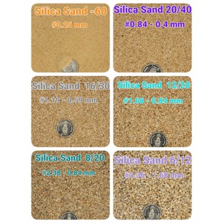 ทรายพ่น ทรายซิลิก้า Silica Sand ทรายซิลิก้าคัดขนาด บรรจุ 5 กิโลกรัม