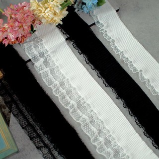 ผ้าตาข่ายลูกไม้ จับจีบ อเนกประสงค์ สําหรับตกแต่งเสื้อผ้าเด็ก…