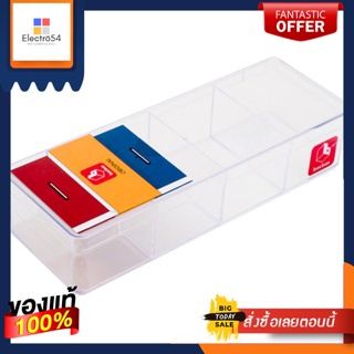 BoxBox กล่องแบ่ง NAM NGAI HONG 6244L 4ช่อง 7x20x4.5 ซม. สีขาว