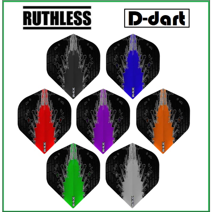 Ruthless Dart Flights - STANDARD HI IMPACT 100 Micron Darts Flight (SAYAP ARROW)