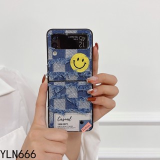 เคสโทรศัพท์มือถือ ผ้ายีน กันกระแทก ลายน่ารัก แฟชั่นหรูหรา สําหรับ Samsung Galaxy Z Flip 3 4 5G Z Flip 4 5G