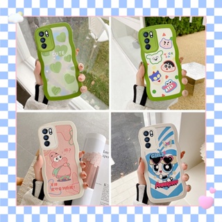 【ใหม่ล่าสุด】เคส oppo reno 6 5g เคสโทรศัพท์มือถือ Tpu ลายคลื่นน่ารัก สําหรับ oppo reno6