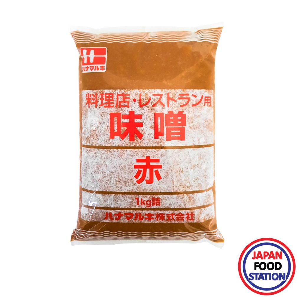 HANAMARUKI RYORITEN MISO AKA:PACK 1KG (7075) AKA MISO JAPANESE MISO มิโซะเเดง ตราฮานะมารุกิ