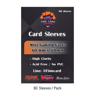 Finncard Sleeve Mini Gaming Card 60 Pcs 60x87mm ซองใส่การ์ด FCSMGC606087 (การ์ด)