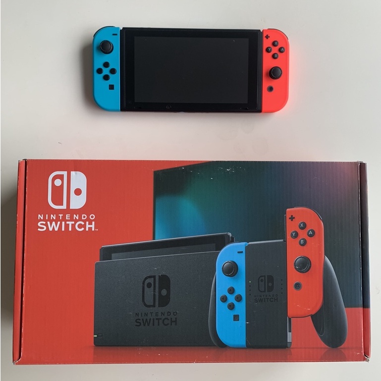 (ของแถมเพียบ) Nintendo Switch V.2 Neon นินเทนโด้สวิตช์ กล่องแดง มือสอง สภาพดี ส่งฟรี ! 🔥