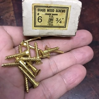 Brass Wood Screws เกลียวทองเหลือง เเท้ สกรูทองเหลือง สกรู ตะปูเกลียวทองเหลือง