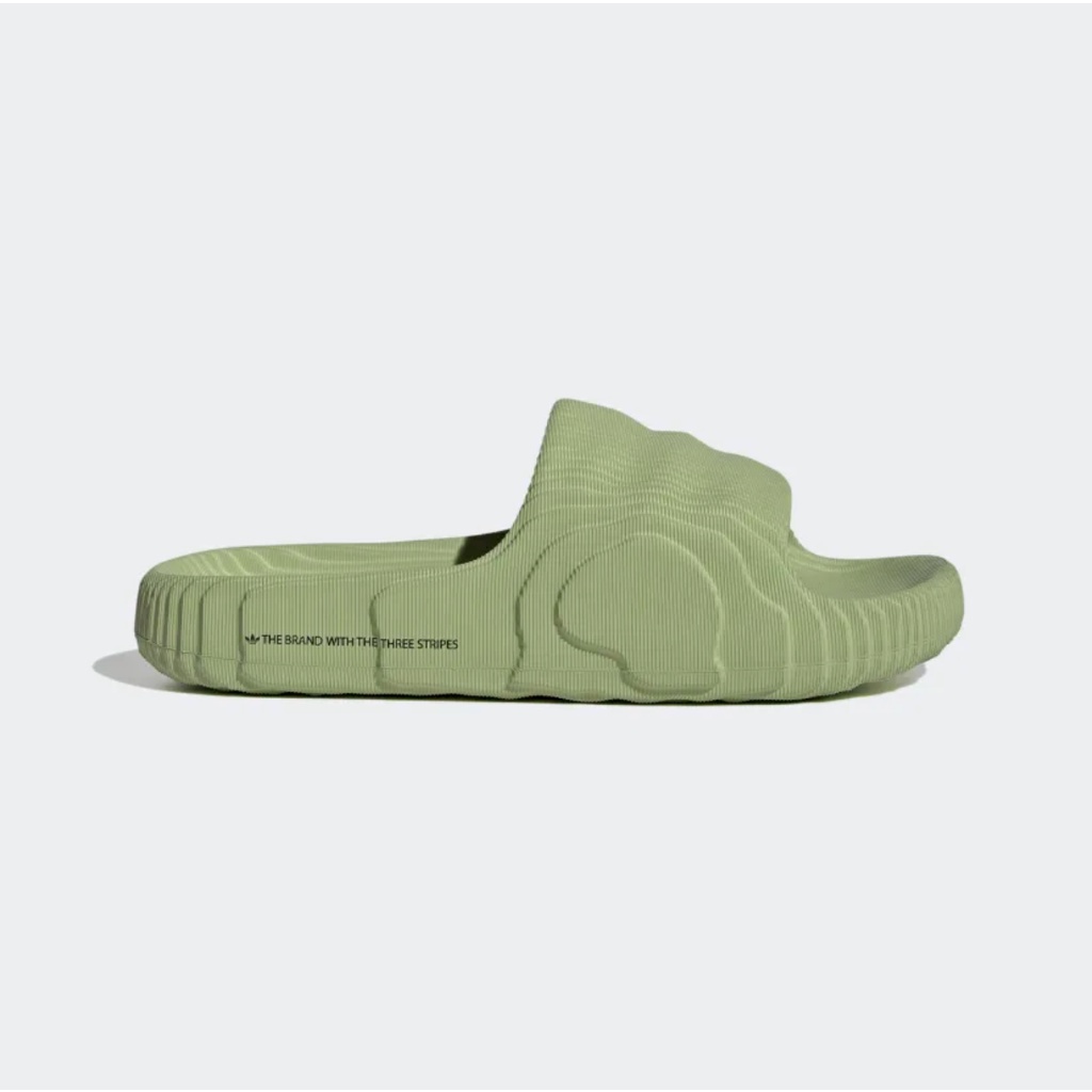 (ของแท้พร้อมส่ง) adidas รองเท้าแตะ ADILETTE 22 สี Magic Lime / Off White / Sliver Green /Light Brown ดีไซน์ล้ำ ใส่สบาย