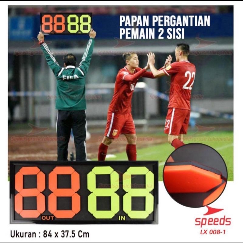 ORIGINAL DOUBLE FOOTBALL MANUAL PLAYER REPLACEMENT BOARD LX-008-1