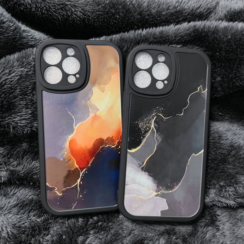 Casing Samsung Galaxy A15 A12 A13 A23 A73 A53 A33 A52 A52S A50 A50S A30S A11 A31 A70 A20 A30 A10S A22 LTE M11 M12 M22 M23 M32 M31 A32 A03S A02S A21S A51 A72 A71 4G 5G Oval Silicone Soft Case Rosy clouds dark lightning Airbag Shockproof Back Cover XPN 23