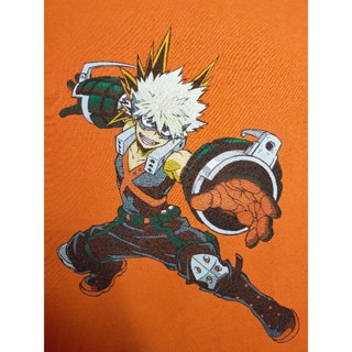 เสื้อยืด มือสอง ลายการ์ตูน MY HERO ACADEMIA อก 36 ยาว 26