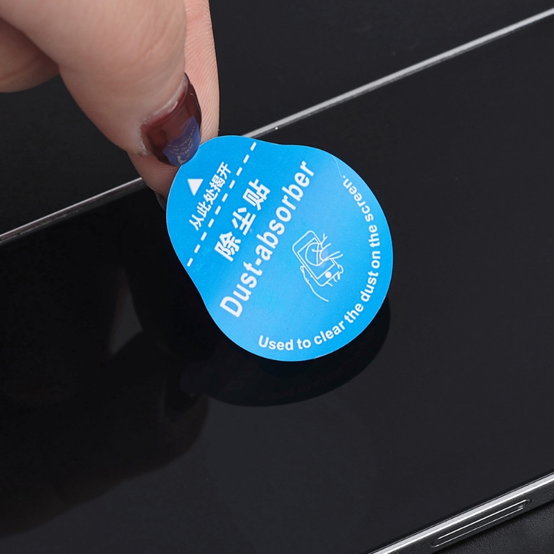 10 ชิ้น Universal โทรศัพท์หน้าจอสติกเกอร์กําจัดฝุ่น/เลนส์กล้องหน้าจอ LCD เครื่องมือทําความสะอาด /4 In 1 Dust-absorber + สติกเกอร์คู่มือ