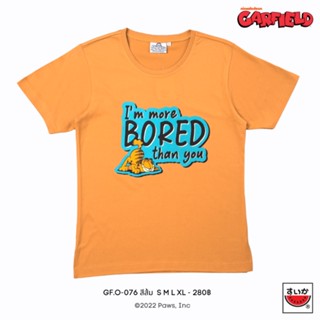 แตงโม (SUIKA) - เสื้อยืดคอกลมแขนสั้น การ์ฟิล์ด ลายGARFIELD GF.O-076