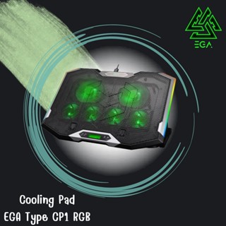 พัดลมโน๊ตบุ๊ค Cooling Pad พัดลมระบายอากาศ ยี่ห้อ EGA TYPE CP1 มาพร้อมกับพัดลมถึง 6 ตัว สามารถปรับระดับได้ สินค้าพร้อมส่ง