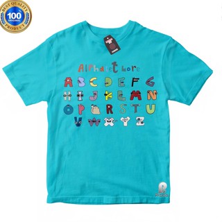 เสื้อยืด ผ้าฝ้าย พิมพ์ลาย ALPHABET LORE UNISEX สําหรับเด็ก