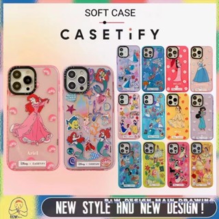 Casetify เคสป้องกันโทรศัพท์มือถือใส แบบนิ่ม ลายเจ้าหญิง กันกระแทก สําหรับ iPhone 14 13 12 11 Pro Max