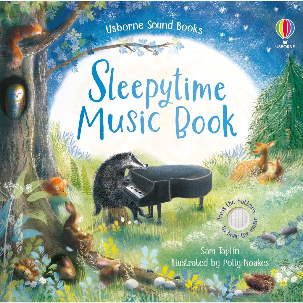 Usborne Sound Books Sleepytime Music Book หนังสือเด็ก นิทานภาพ กดมีเสียง เปียโน piano ภาษาอังกฤษ Board book #97805 [Z]