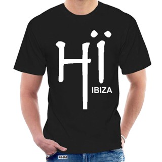 เสื้อยืดแขนสั้น ผ้าฝ้าย พิมพ์ลายโลโก้ Hi Ibiza Club Techno Cream Amnesia Dj s แฟชั่นสําหรับผู้ชาย และผู้หญิง 011425