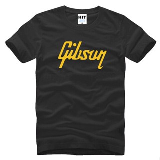 ผู้ชายหรูหรายี่ห้อ Gibson เสื้อยืดผู้ชายเพลง Rock Man T เสื้อแขนสั้นเสื้อยืด Hip Hop Mens Tee เสื้อ Tops