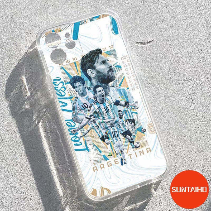เคสโทรศัพท์มือถือ TPU ใส แบบนิ่ม ลายโปสเตอร์นักฟุตบอลชื่อดัง Messi สําหรับ iPhone 11 XR XS Max X 7 8 Plus 2022 11 Pro Max 12 Pro Max 13 Pro Max