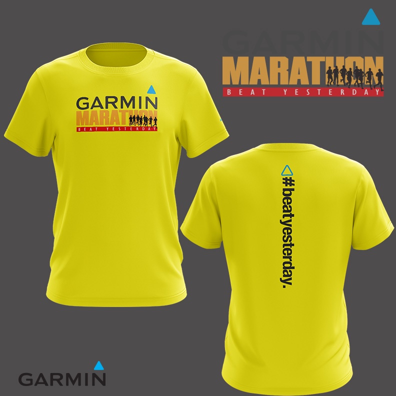 เสื้อยืด ลาย GARMIN MARATHON RUNNING OUT