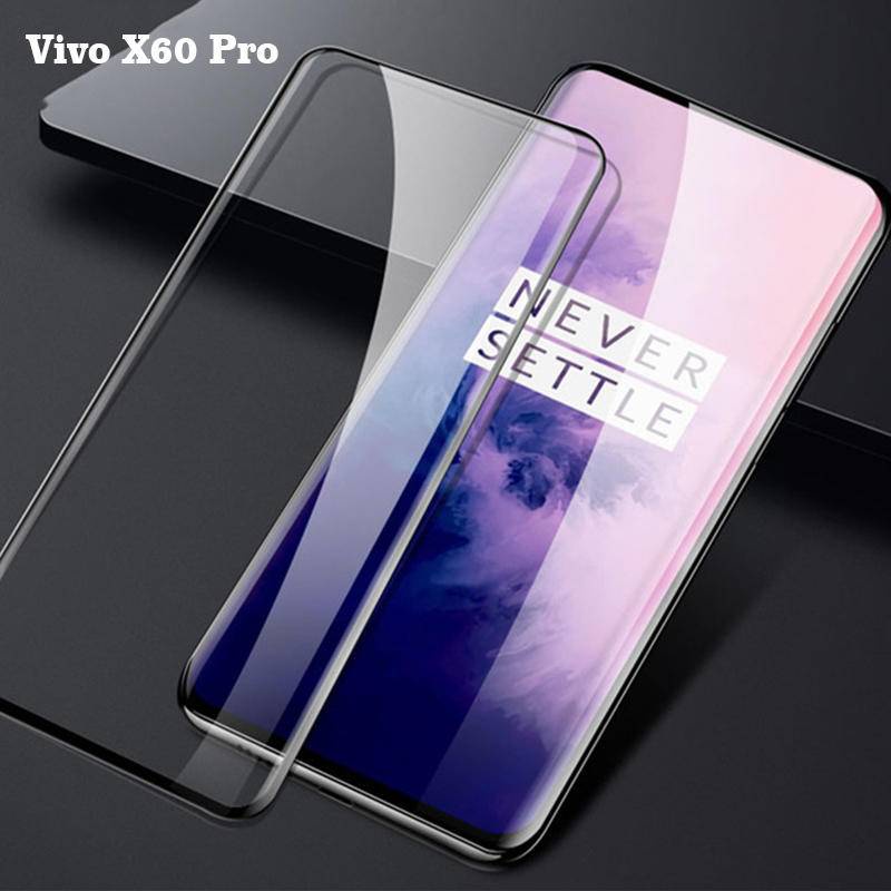คลุมทั้งหมดโค้งกระจกนิรภัยสําหรับ Vivo X60 X60T Pro ป้องกันหน้าจอ 9H ฟิล์มป้องกันสําหรับ Vivo X หมาย
