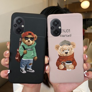 เคสโทรศัพท์มือถือ ซิลิโคน ผิวด้าน ลายหมีนักบินอวกาศน่ารัก สําหรับ Xiaomi Poco M5 4G Xiomi PocoM5 M 5 Lite