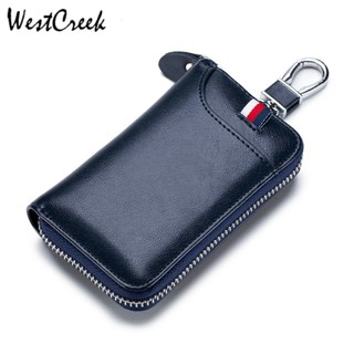 Genuine Leather Men Car Key Wallet Fashion Brand Women Multifunction Keys Organizer Coin Purse Bag Ladies Housekeeper Ke