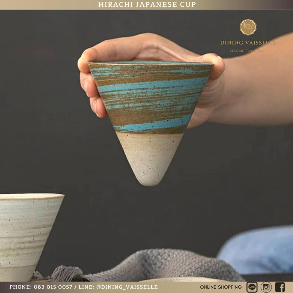 แก้วน้ำสไตล์ญี่ปุ่น Hirachi Japanese Cup สวยงาม มีสไตล์ อุปกรณ์บนโต๊ะอาาหาร