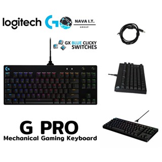 COINSคืน15%⚡FB9JMZV6⚡ LOGITECH G PRO MECHANICAL GAMING KEYBOARD WITH GX BLUE CLICKY (EN/TH) รับประกัน2 ปี