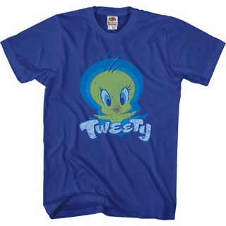 Tweety Looney Tunes T-Shirt เสื้อคนอ้วนผญ เสื้อยืดสีขาวผู้หญิง เสื้อยีด