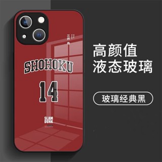 ◕◑₪Apple ดัดแปลงเครื่อง XR ดัดแปลง 13Pro ultimate version slam dunk jersey เคสโทรศัพท์มือถือ XR ดัดแปลง 14Pro ผิวหนังไวต