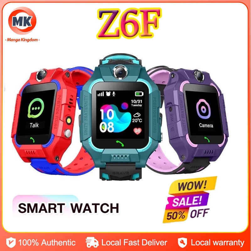 Z6F นาฬิกาเด็กรุ่น รับโทรศัพท์ได้ ทัชสกรีนมีไฟฉาย นาฬิกาเด็กผู้ชาย นาฬิกาเด็กของนาฬิกาเด็กผู้หญิง