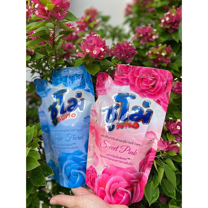 น้ำยาปรับผ้านุ่ม แบบเติม ถุง หอมติดทนนาน ซูโม่ น้ำยาปรับผ้านุ่มสูตรเข้มข้น ยาปรับผ้านุ่ม Premium  กล