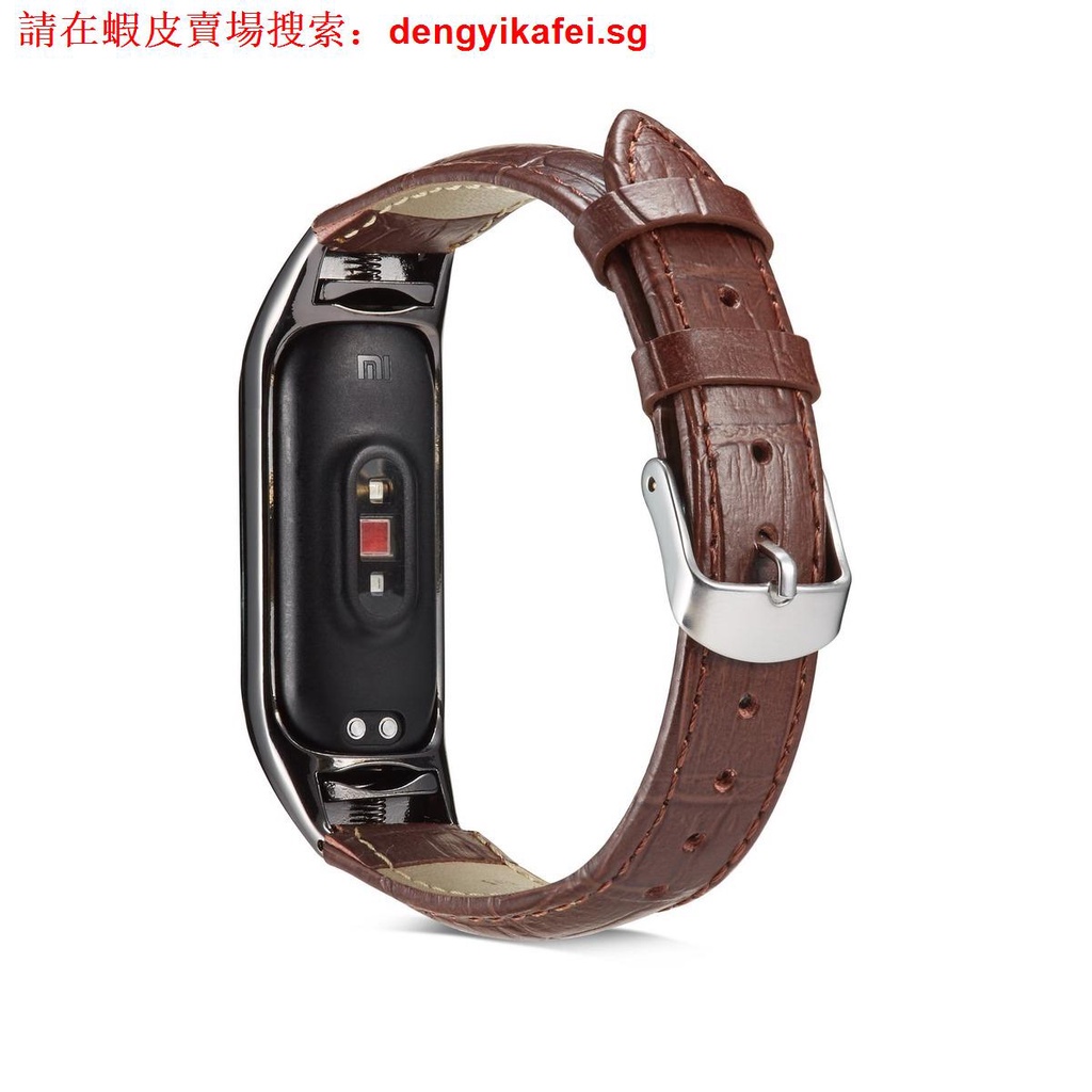ลดราคา ส่งทันที สายนาฬิกาข้อมือหนังแท้ ลายหนังจระเข้ สําหรับ Xiaomi 3 4NFC Xiaomi 5 6