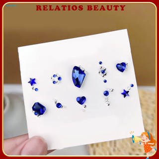 Fi หลายขนาดเล็บคริสตัล Rhinestones สําหรับการเรียนรู้เล็บ DIY ตกแต่งเล็บกองคริสตัล Rhinestones แวววาว